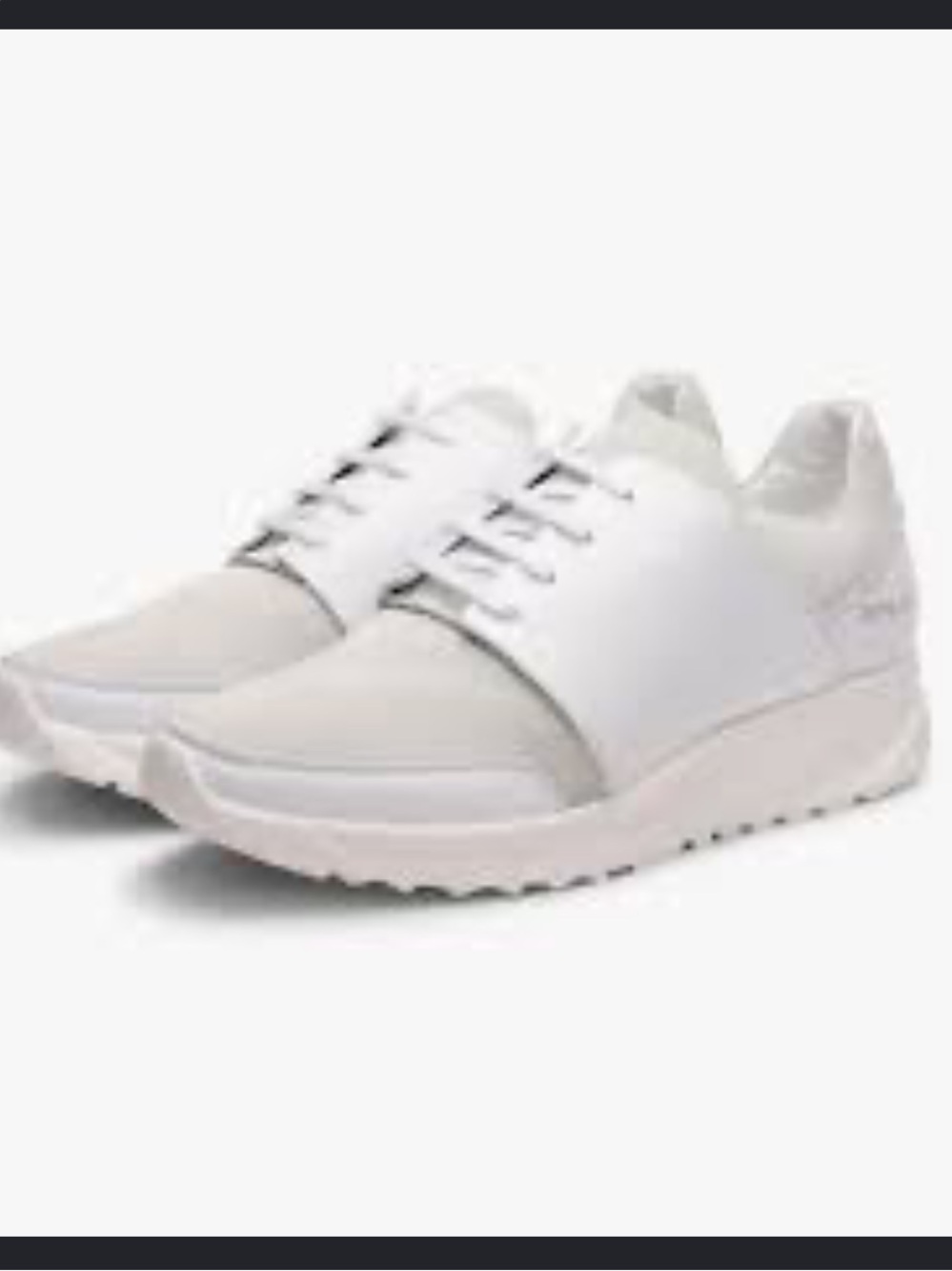 Common Projects Women's White and Cream Runner Sneakers